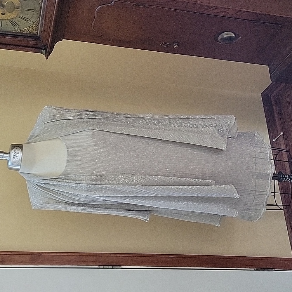 R&M Richards champagne mock jacket dress Size 14